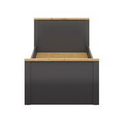 Cadru pat 90x200 BERGEN OCN-28732, gri grafit/stejar artisan