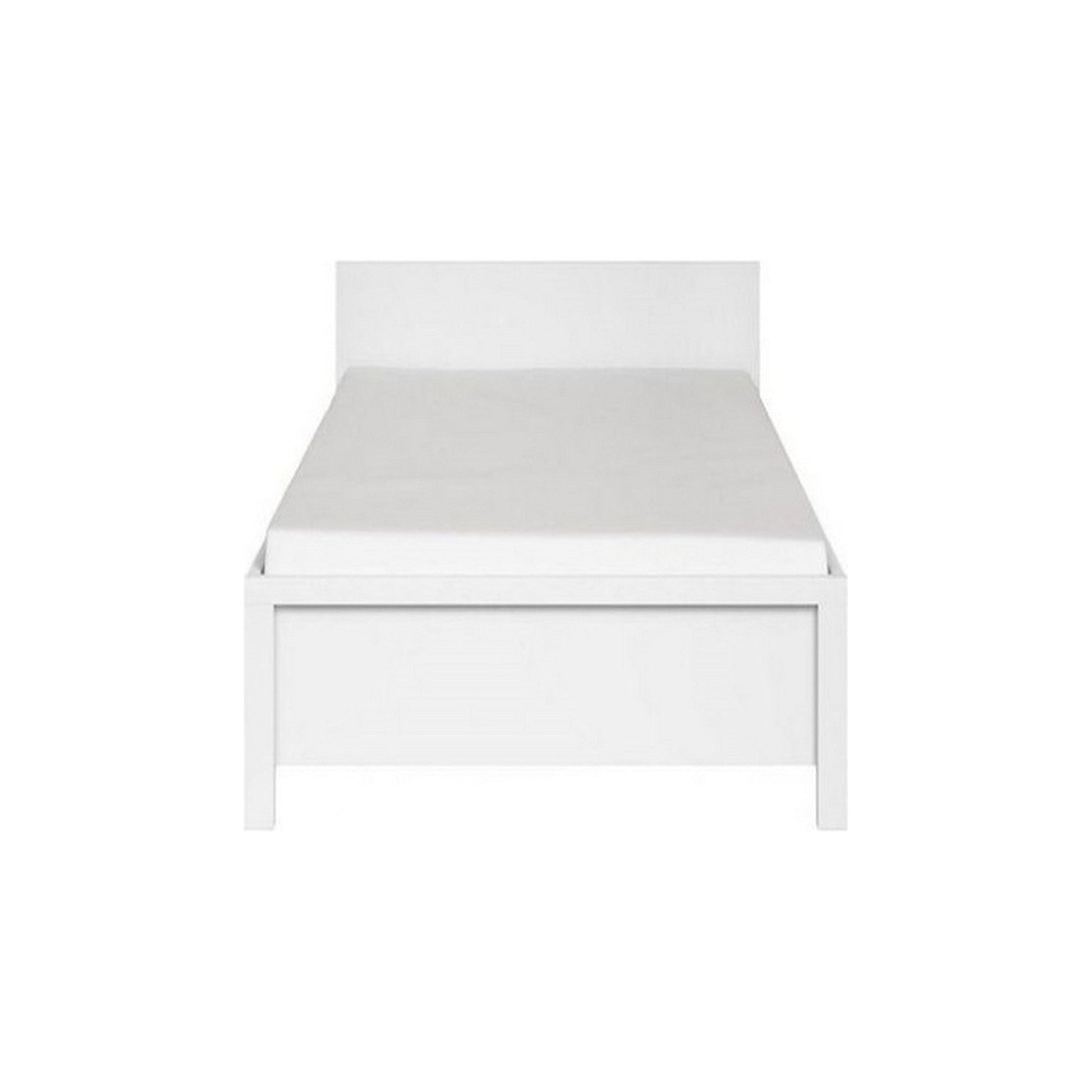 Cadru pat KRISTINA 90x200, alb, PAL/metal