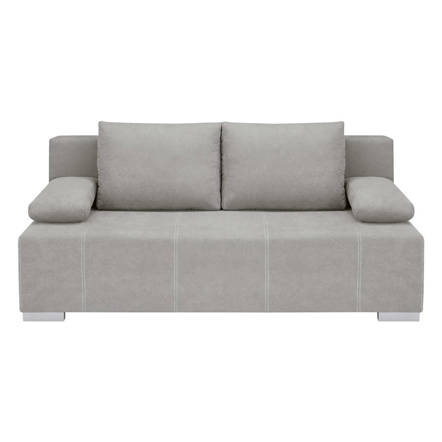 Canapea gri modernă, ideală pentru living, cu perne confortabile – textalt2