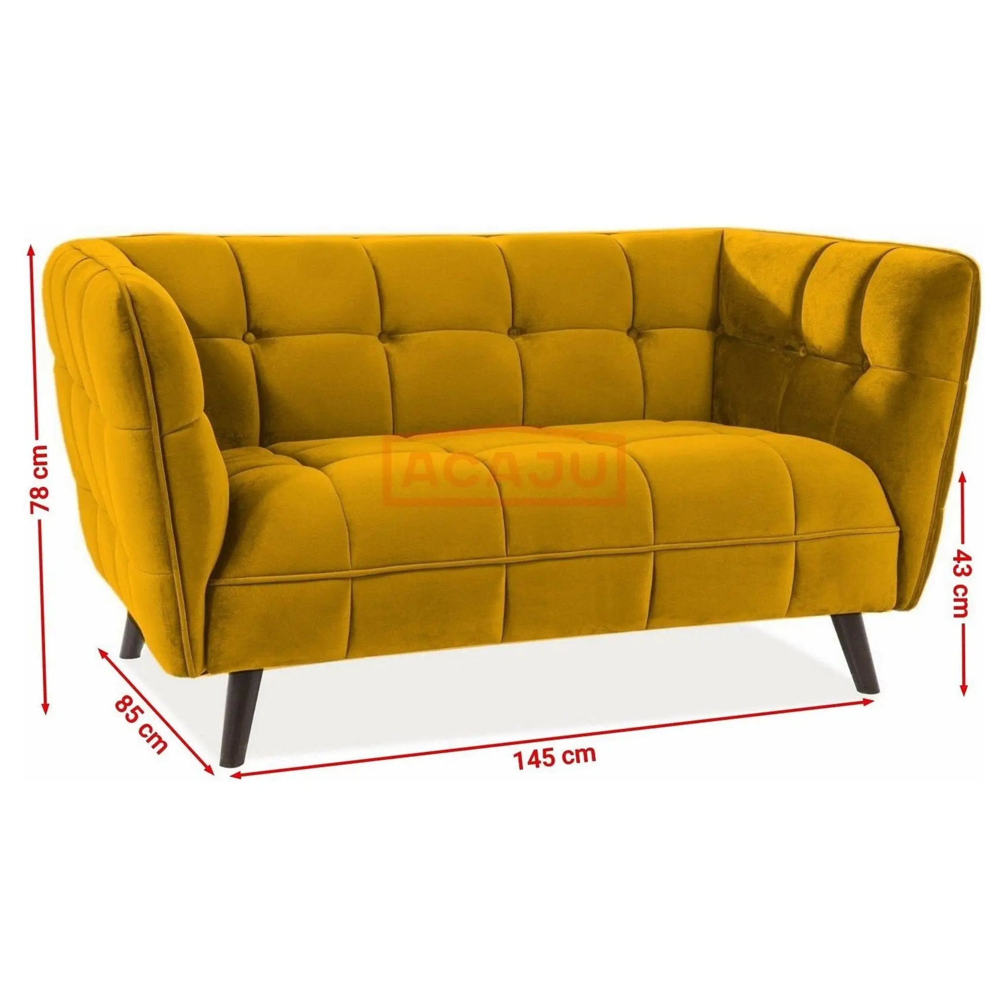 Canapea DETROIT OCN-39996, galben curry