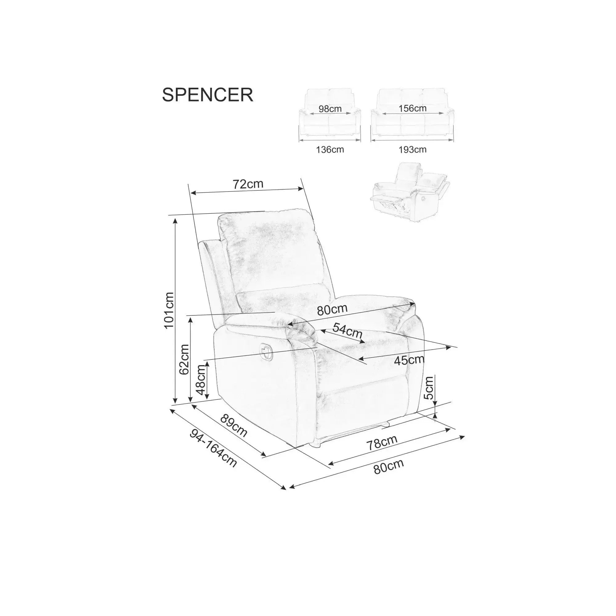 Canapea DETROIT OCN-40046, gri inchis