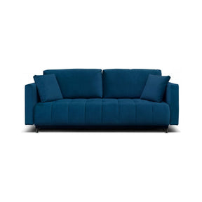 Canapea extensibila Aldo 3L, stofa catifelata albastru - Monolith 77, cu lada depozitare, 227x106x92 cm