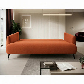 Canapea extensibila CANDY, stofă catifelata, caramiziu - Salvador 07, 228×98×87 cm