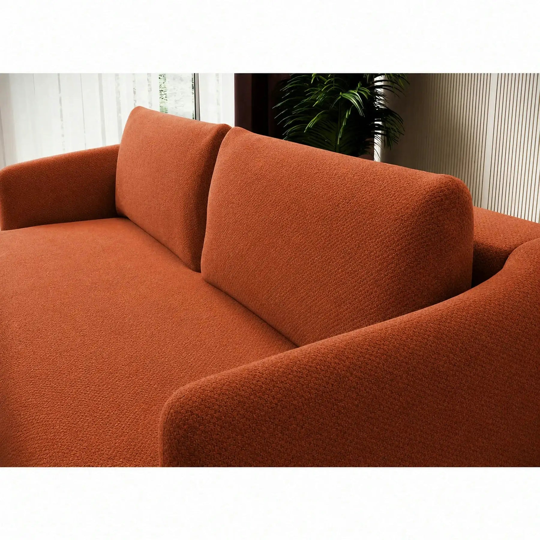 Canapea extensibila CANDY, stofă catifelata, caramiziu - Salvador 07, 228×98×87 cm