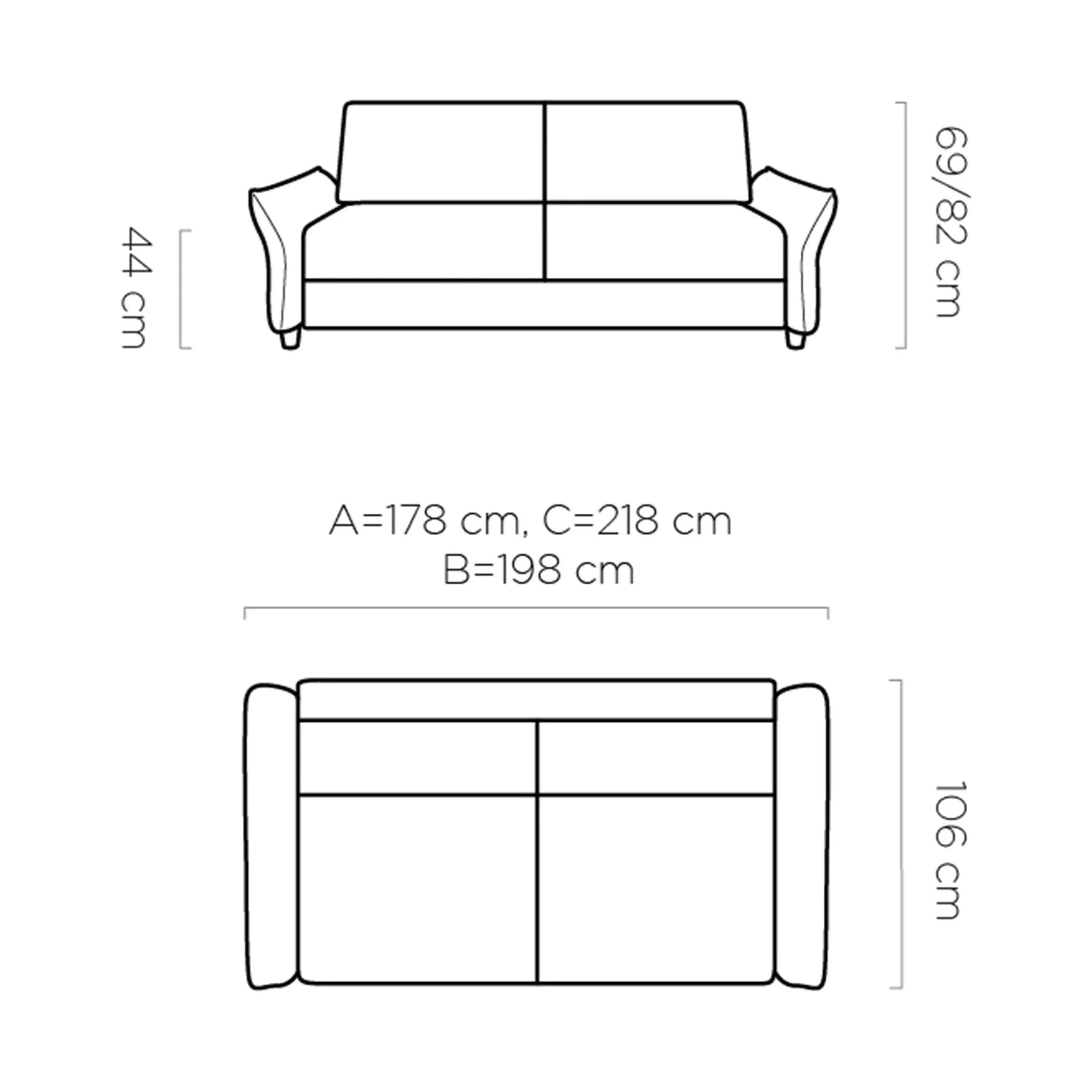 Canapea extensibila CANTO 160, stofă/lemn/PAL, maro - Rosario 472, 218×106×82 cm
