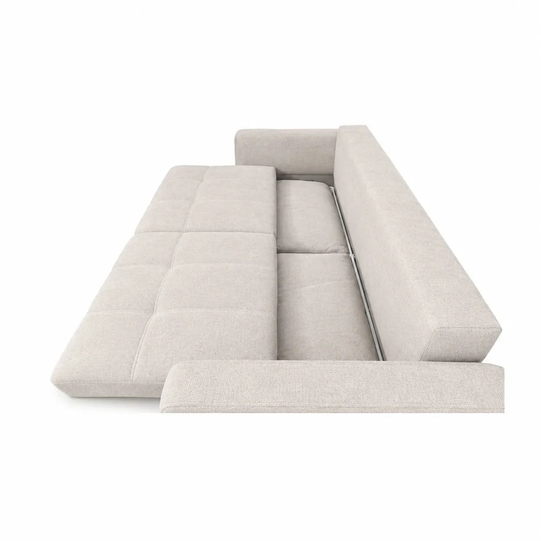 Canapea extensibila KARISA, stofa catifelata turcoaz - Element 15, cu lada depozitare, 241x113x91 cm