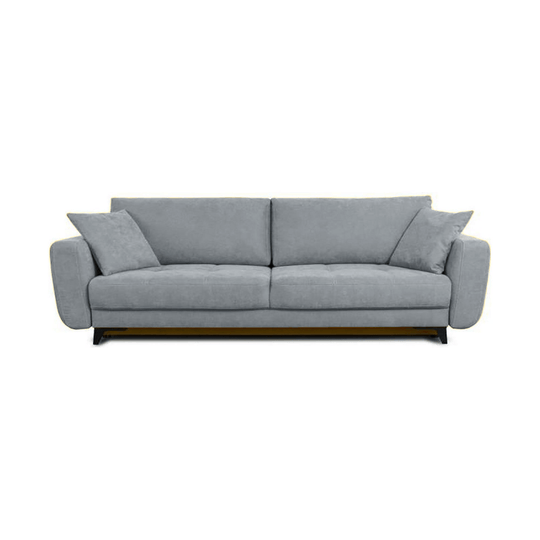 Canapea extensibila KARISA, stofa catifelata bej - Element 17, cu lada depozitare, 246x111x93 cm