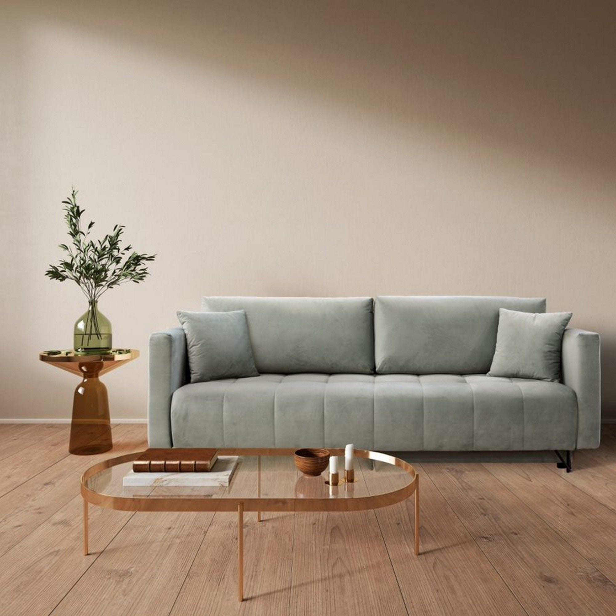 Canapea extensibila Aldo, personalizabil materiale gama Premium, lada depozitare, 227x106x92 cm