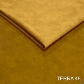 Canapea extensibila OSLO, stofă catifelata, galben - Terra 48, 197×94×90 cm
