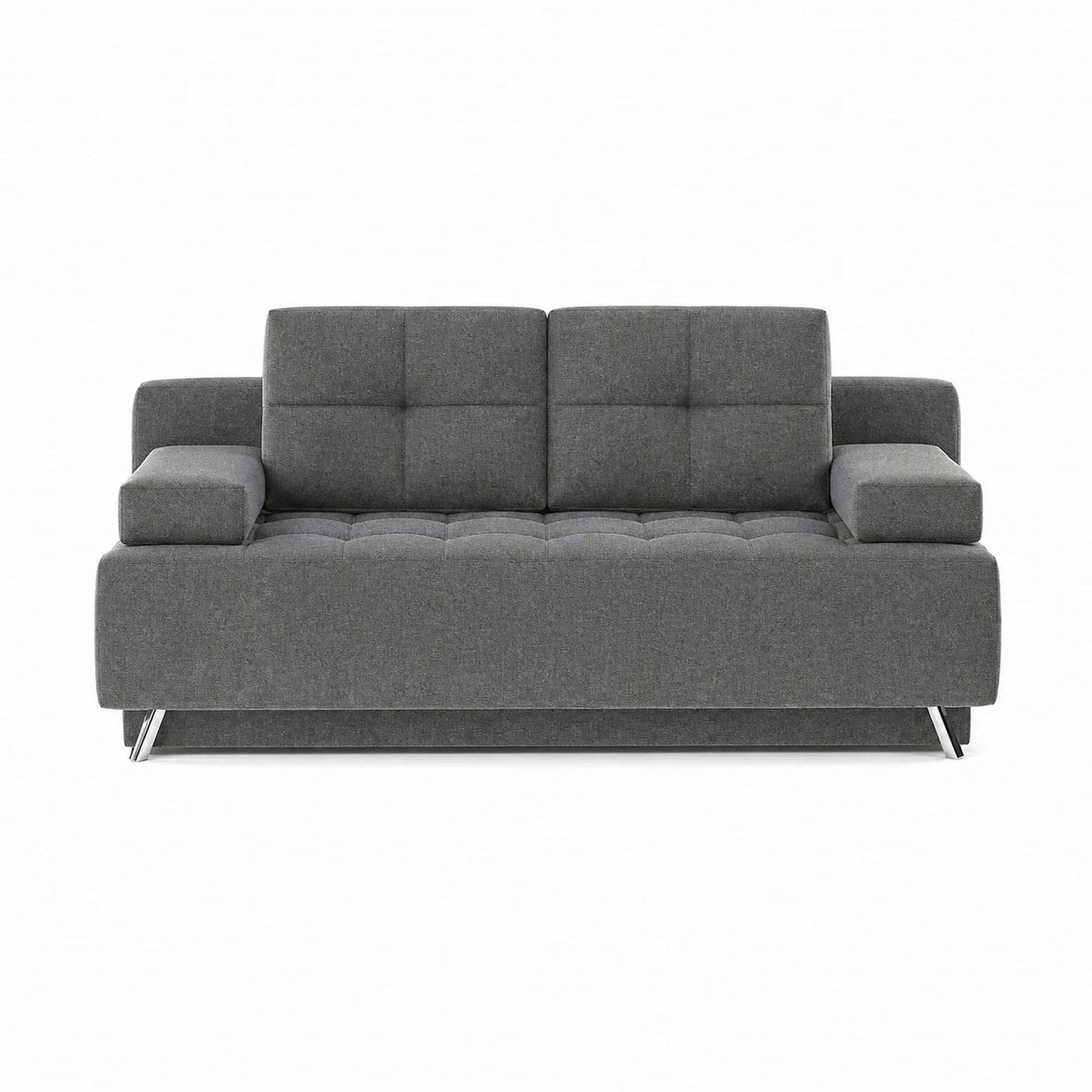 Canapea extensibila OSLO, stofă clasică, gri închis - Austin 19, 197×94×90 cm
