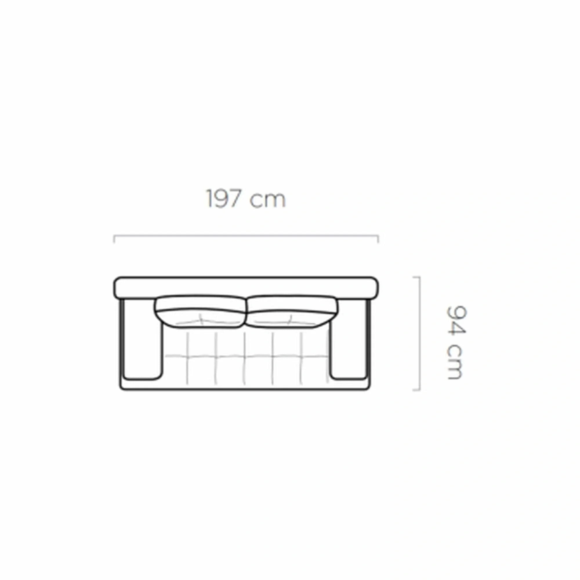 Canapea extensibila PORTO SANTORINI OCN-27402, gri