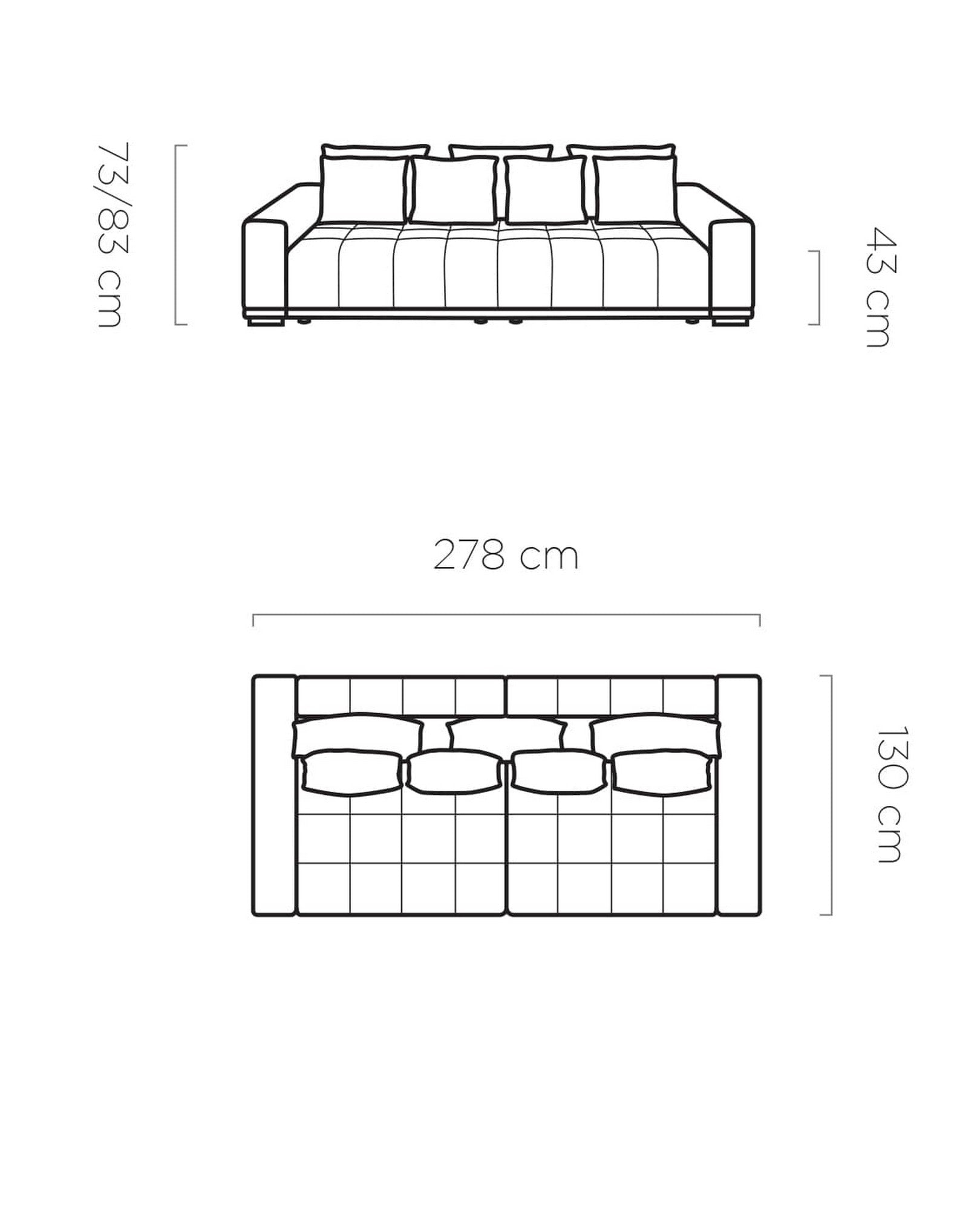 Canapea extensibila PORTO SANTORINI OCN-27406, albastru inchis