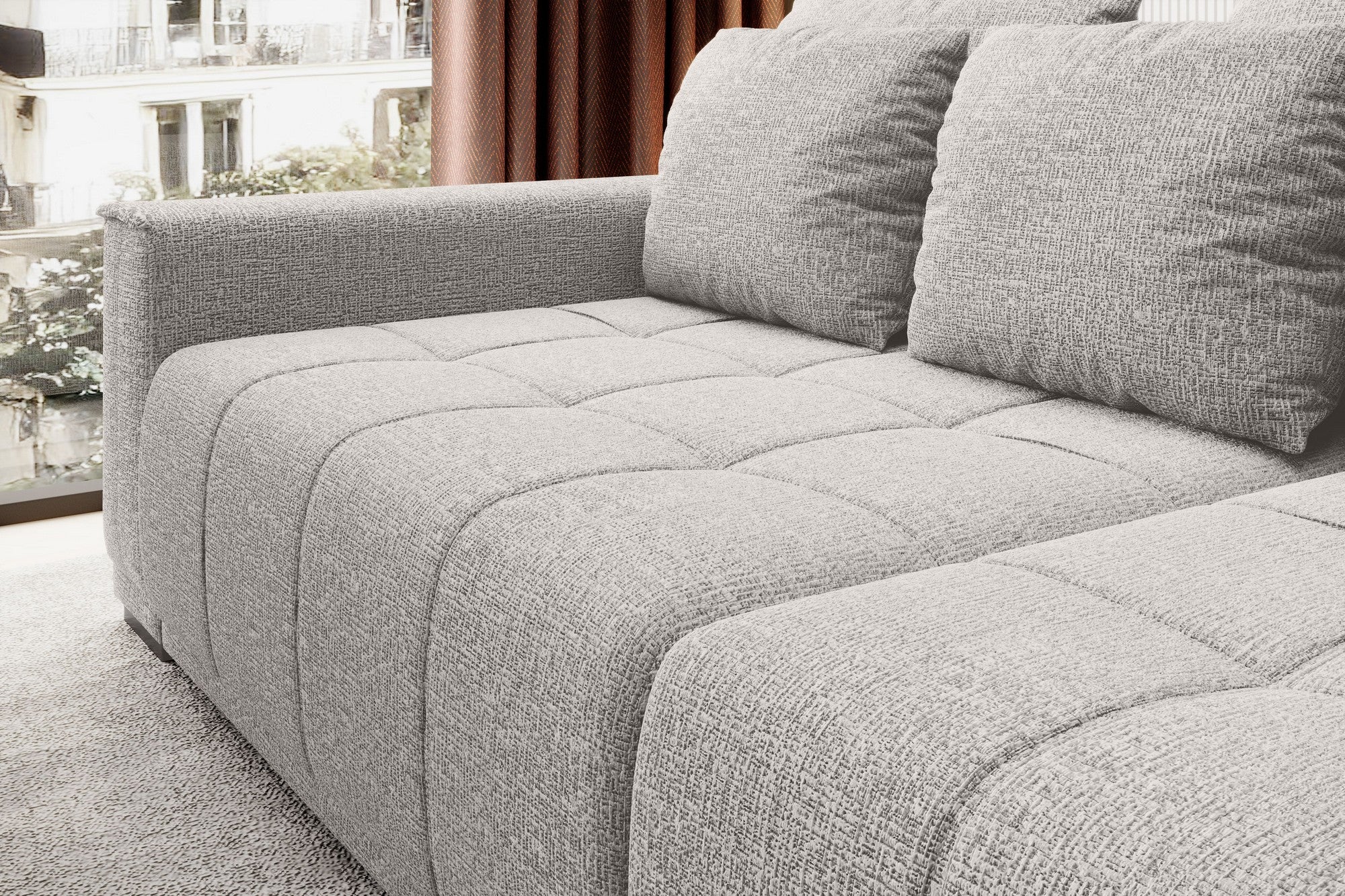 Canapea extensibila PORTO SANTORINI OCN-27406, albastru inchis