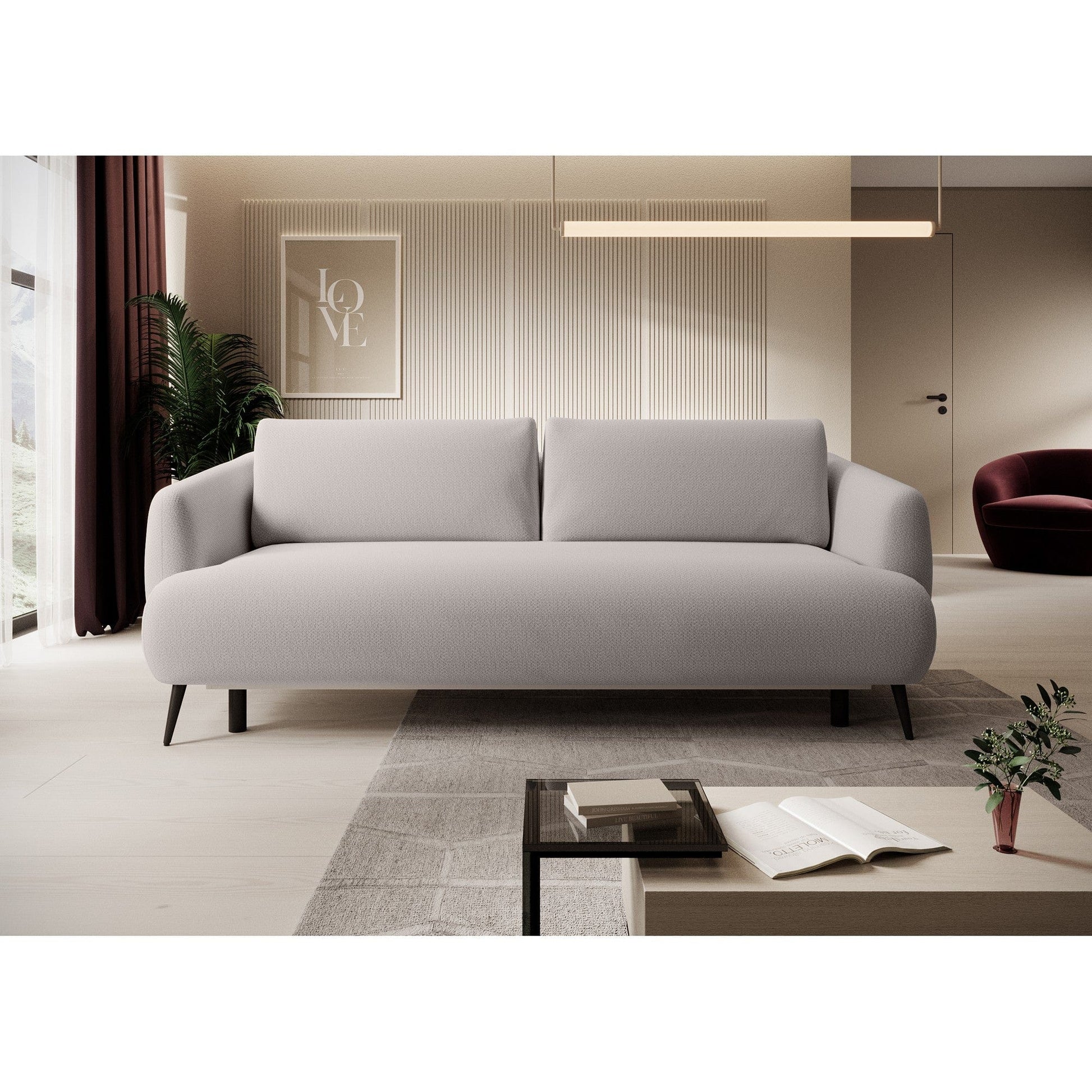 Canapea extensibila CANDY, stofa catifelata verde - Riviera 38, Gama Premium, lada depozitare, 228x98x87 cm