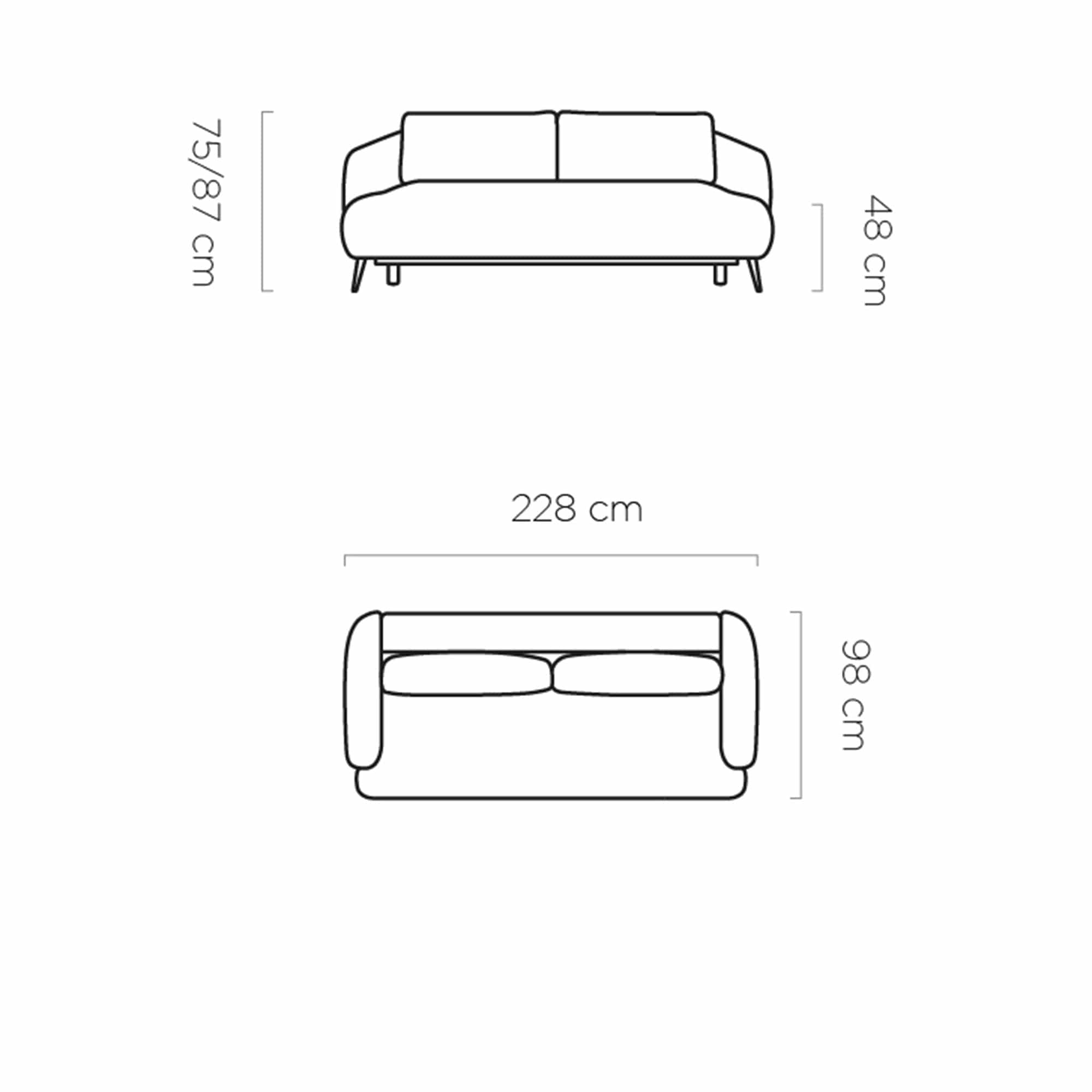 Canapea extensibila CANDY, personalizabil materiale Gama Premium, lada depozitare, 228x98x87 cm