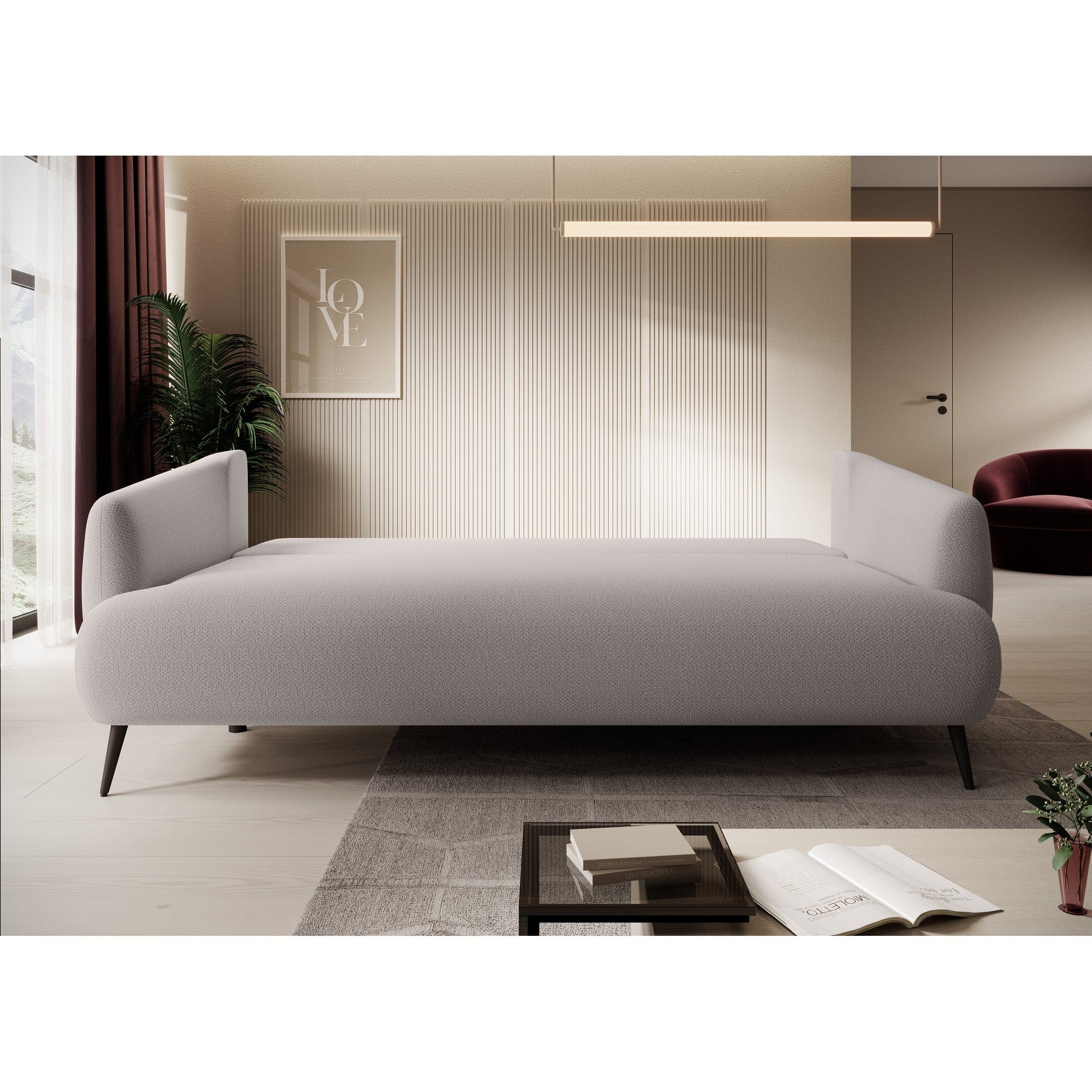 Canapea extensibila CANDY, personalizabil materiale Gama Premium, lada depozitare, 228x98x87 cm