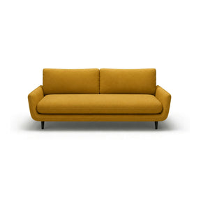 Canapea extensibila Solano, stofă catifelata/spuma poliuretanica, galben - Riviera 41, 230×107×85/73 cm