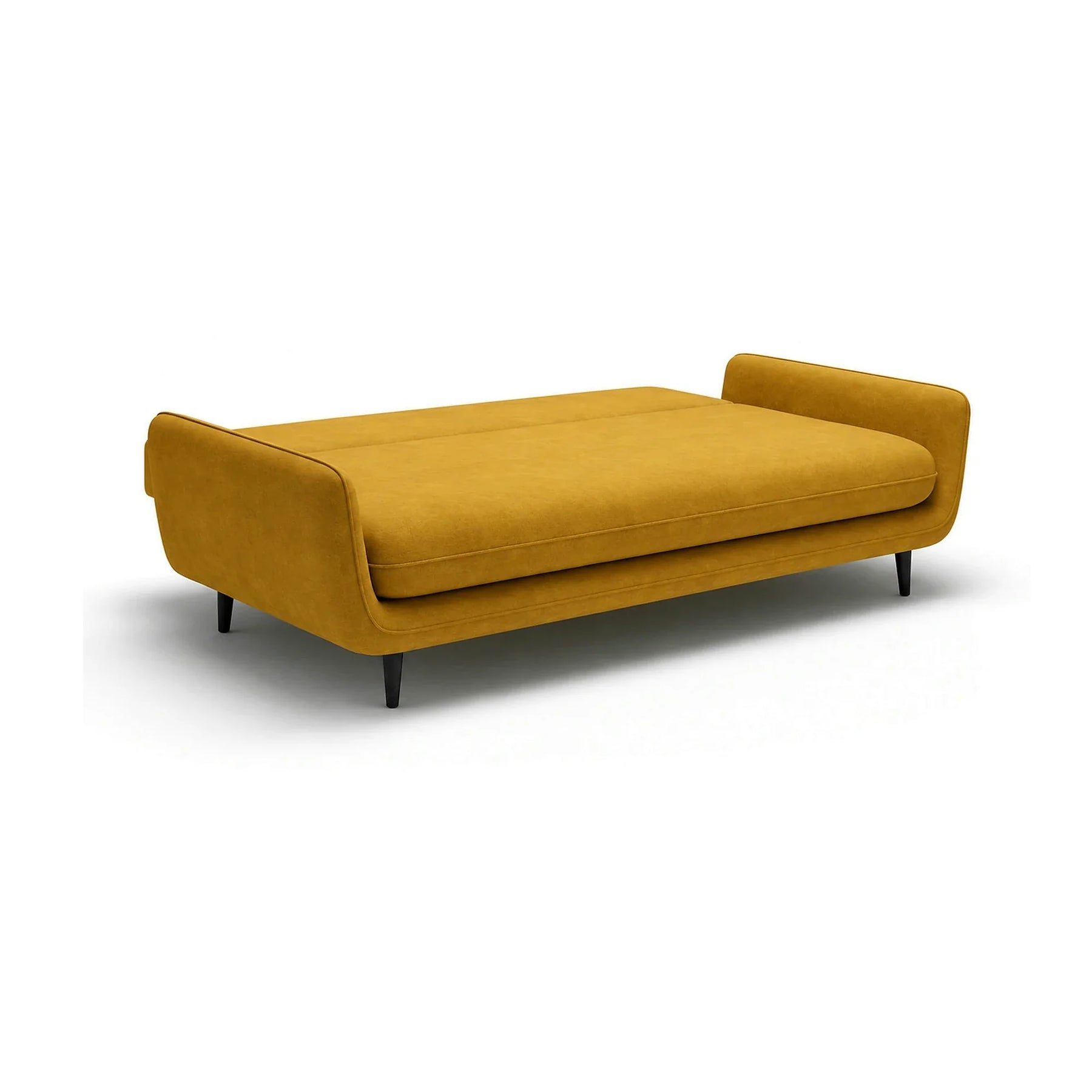 Canapea extensibila Solano, stofă catifelata/spuma poliuretanica, galben - Riviera 41, 230×107×85/73 cm