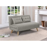Canapea extensibila TEMPO XL, gri, stofa clasica, 140x95x77 cm