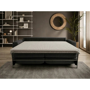 Canapea extensibila VANILLA 160, stofă catifelata, gri grafit - Riviera 96, 220×98×87 cm