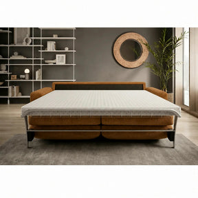 Canapea extensibila VANILLA 160, stofă catifelata, maro - Element 07, 220×98×87 cm