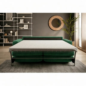 Canapea extensibila VANILLA 160, stofă catifelata, verde - Cloud 39, 220×98×87 cm