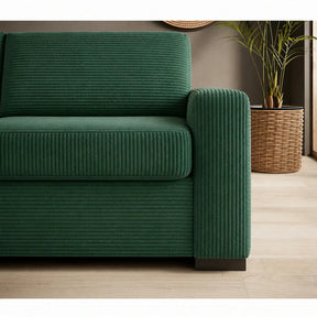 Canapea extensibila VANILLA 160, stofă catifelata, verde - Cloud 39, 220×98×87 cm