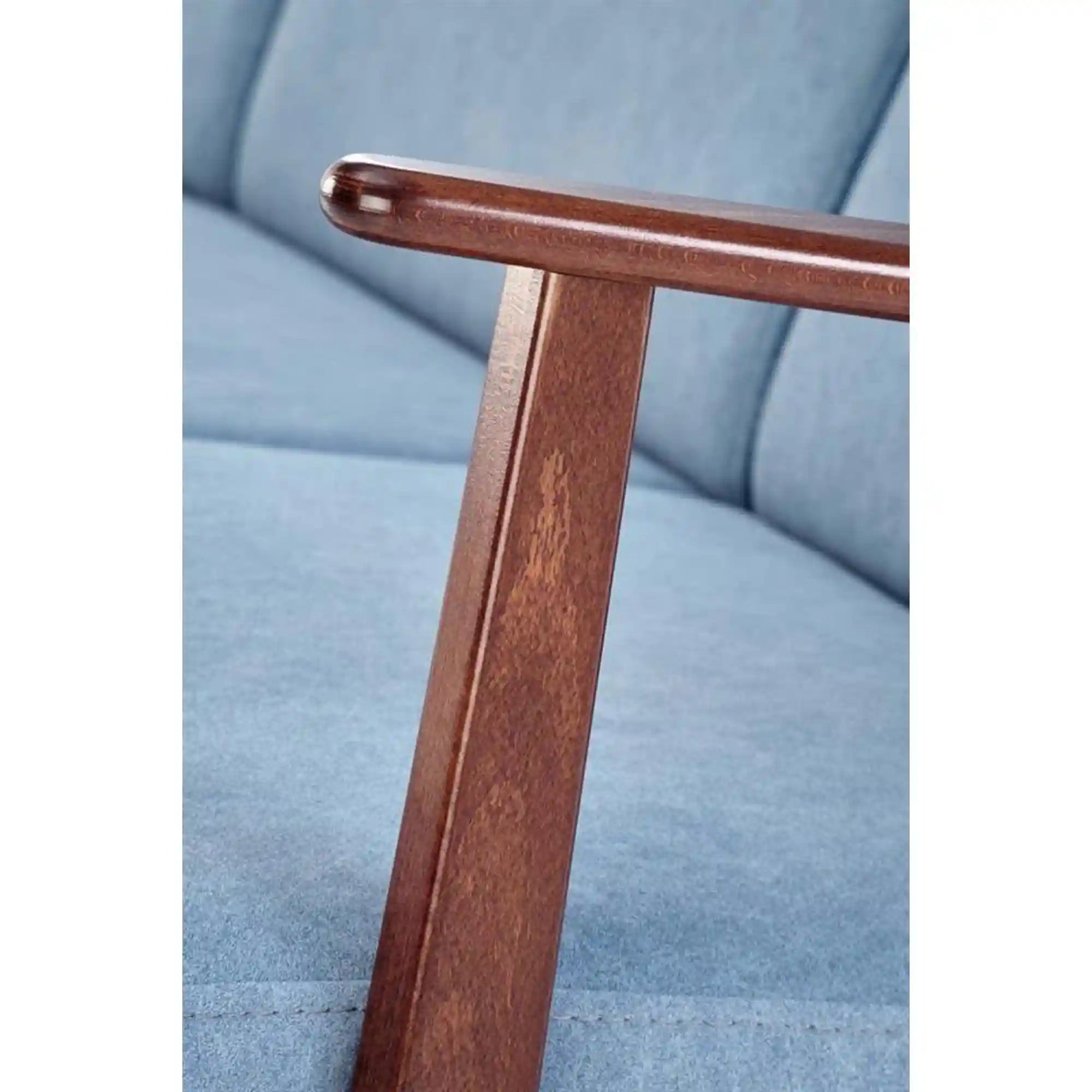 Canapea HOUSTON OCN-38184, albastru/nuc