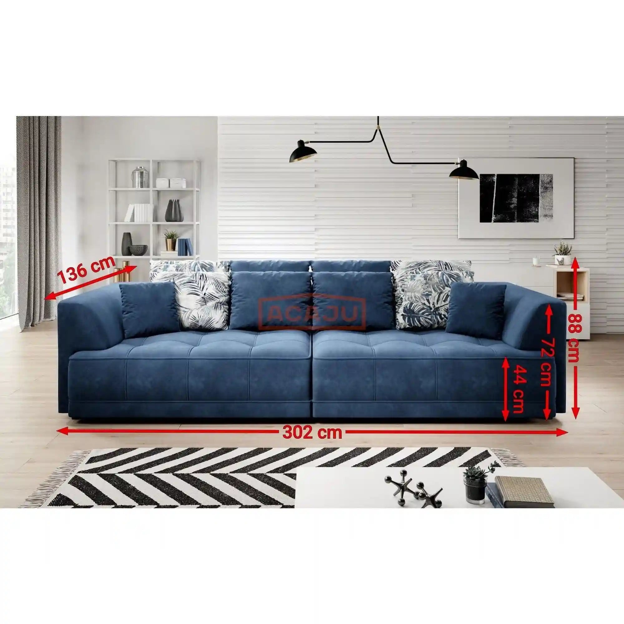 Canapea PORTO SANTORINI OCN-27389, maro inchis