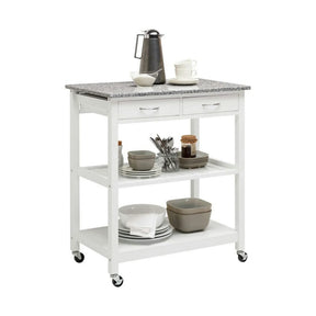 Carucior servire BABETTE, alb/gri, 78x48x87 cm