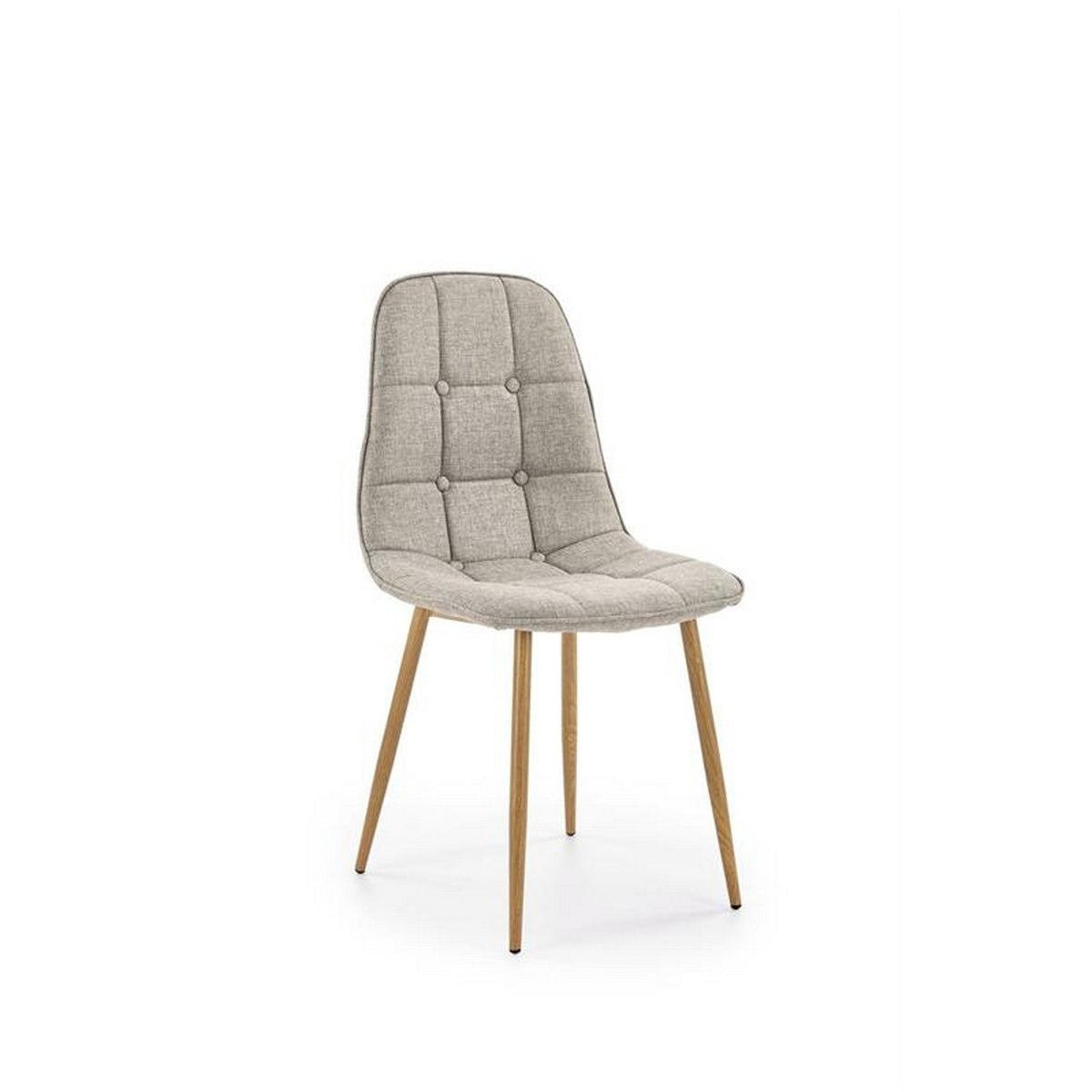 Scaun K316, bej/stejar, stofa clasica/metal, 44x56x87 cm