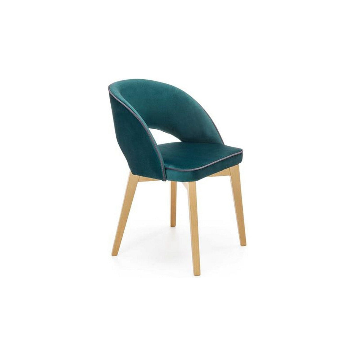 Scaun MARINO, verde inchis/stejar auriu, 51x57x78x47 cm