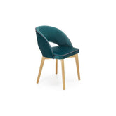 Scaun MARINO, verde inchis/stejar auriu, 51x57x78x47 cm