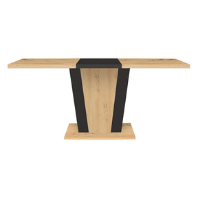 Masa extensibila ZALDER, stejar artisan/negru, PAL, 120/160x68x76 cm
