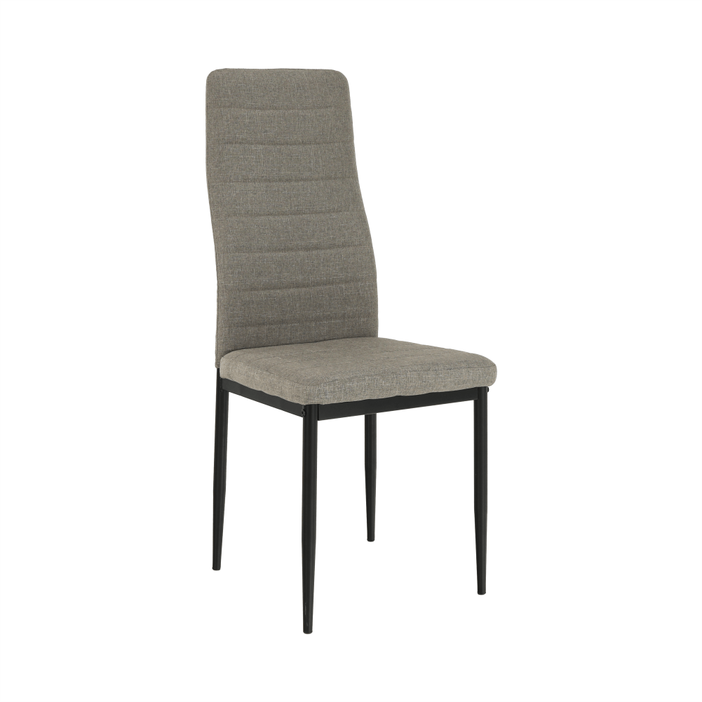 Scaun, textil maro/metal negru, COLETA NOVA