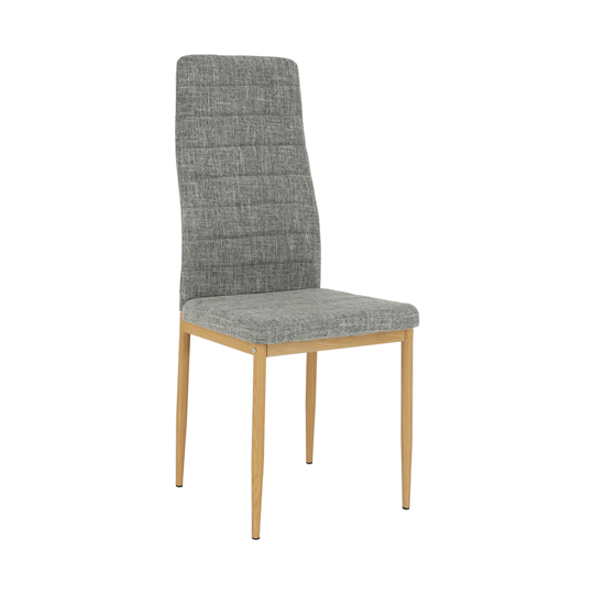 Scaun, material textil gri deschis/cadru metalic fag, COLETA NOVA