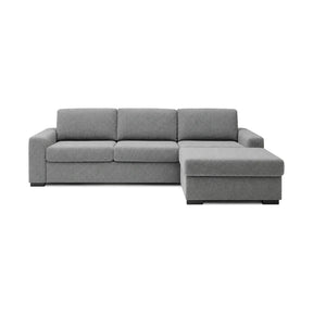 Coltar extensibil 160×200 VANILLA CORNER, stofă catifelata, gri - Salvador 14, 303×173×87 cm