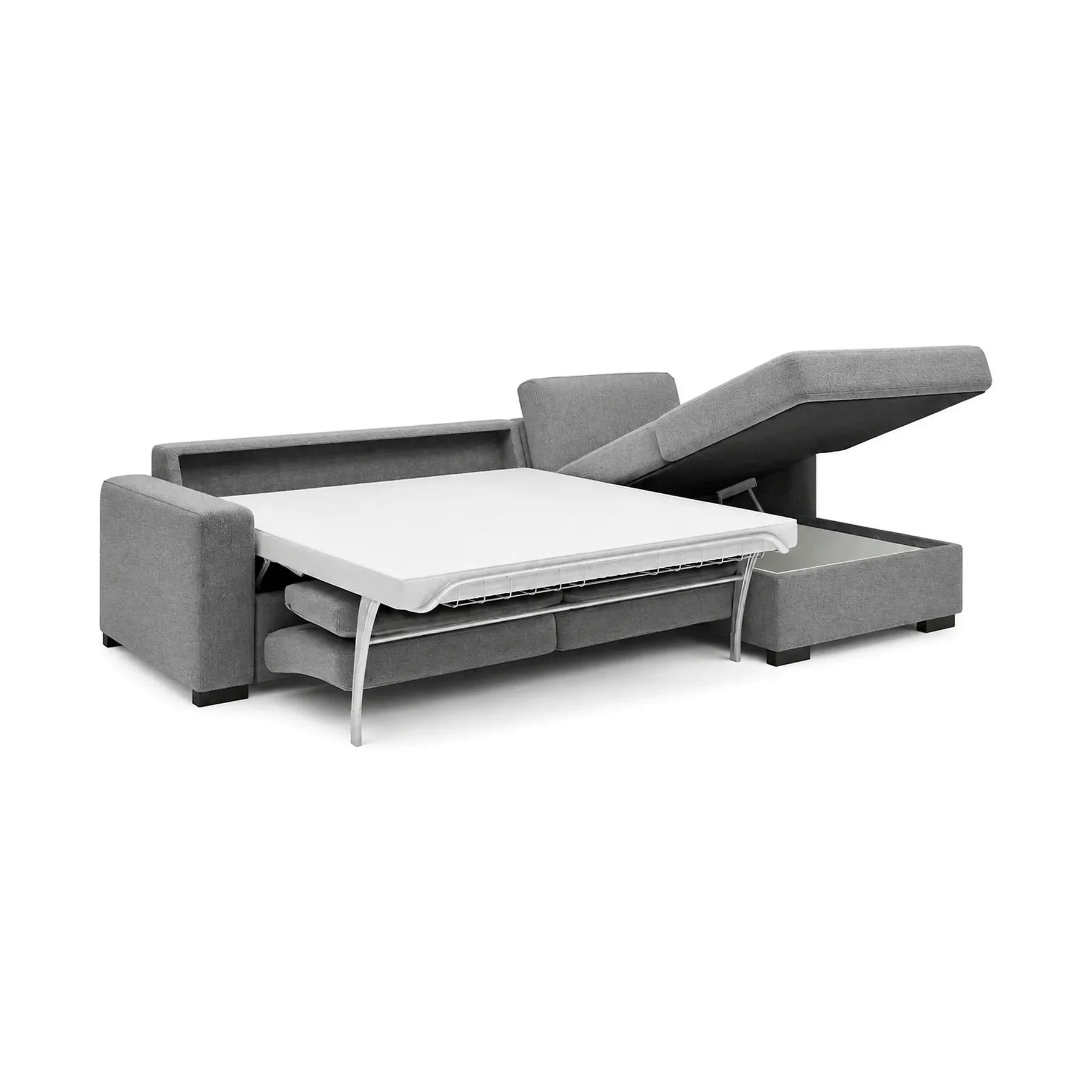 Coltar extensibil 160×200 VANILLA CORNER, stofă catifelata, gri - Salvador 14, 303×173×87 cm