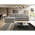 Coltar extensibil 160×200 VANILLA CORNER, stofă catifelata, gri - Salvador 14, 303×173×87 cm