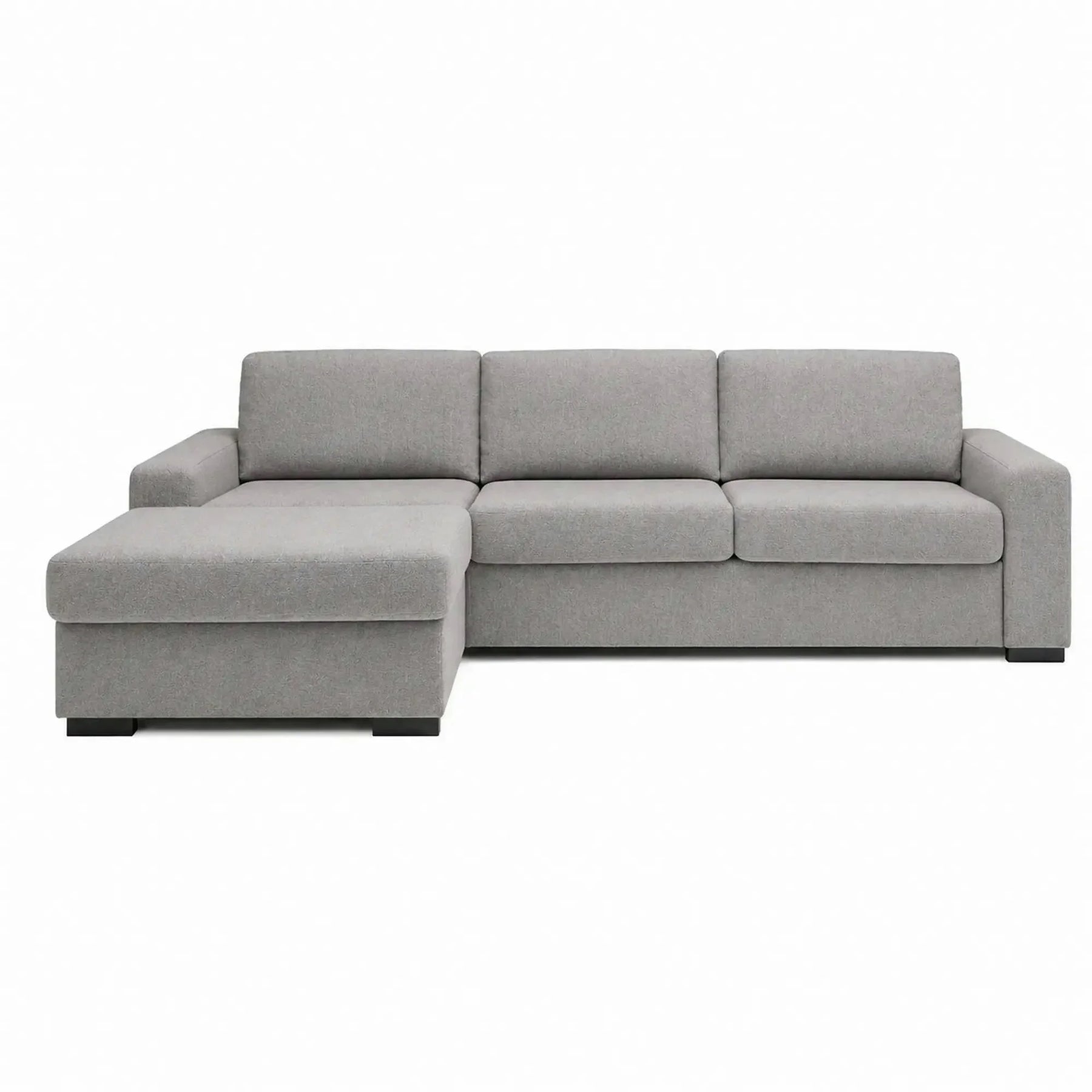 Coltar extensibil 160×200 VANILLA CORNER, stofă catifelata, gri - Salvador 14, 303×173×87 cm