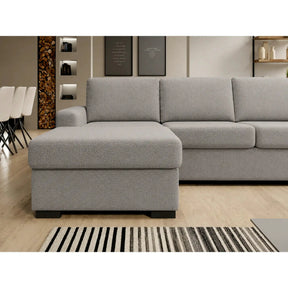 Coltar extensibil 160×200 VANILLA CORNER, stofă catifelata, gri - Salvador 14, 303×173×87 cm
