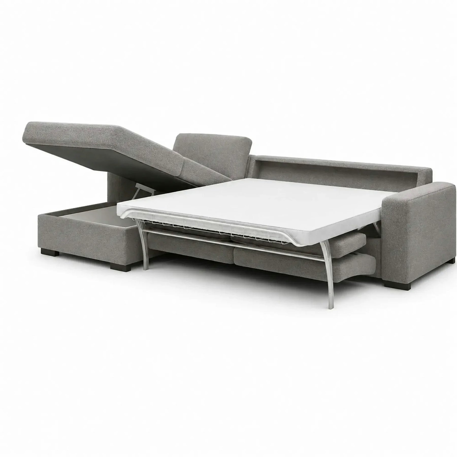 Coltar extensibil 160×200 VANILLA CORNER, stofă catifelata, gri - Salvador 14, 303×173×87 cm