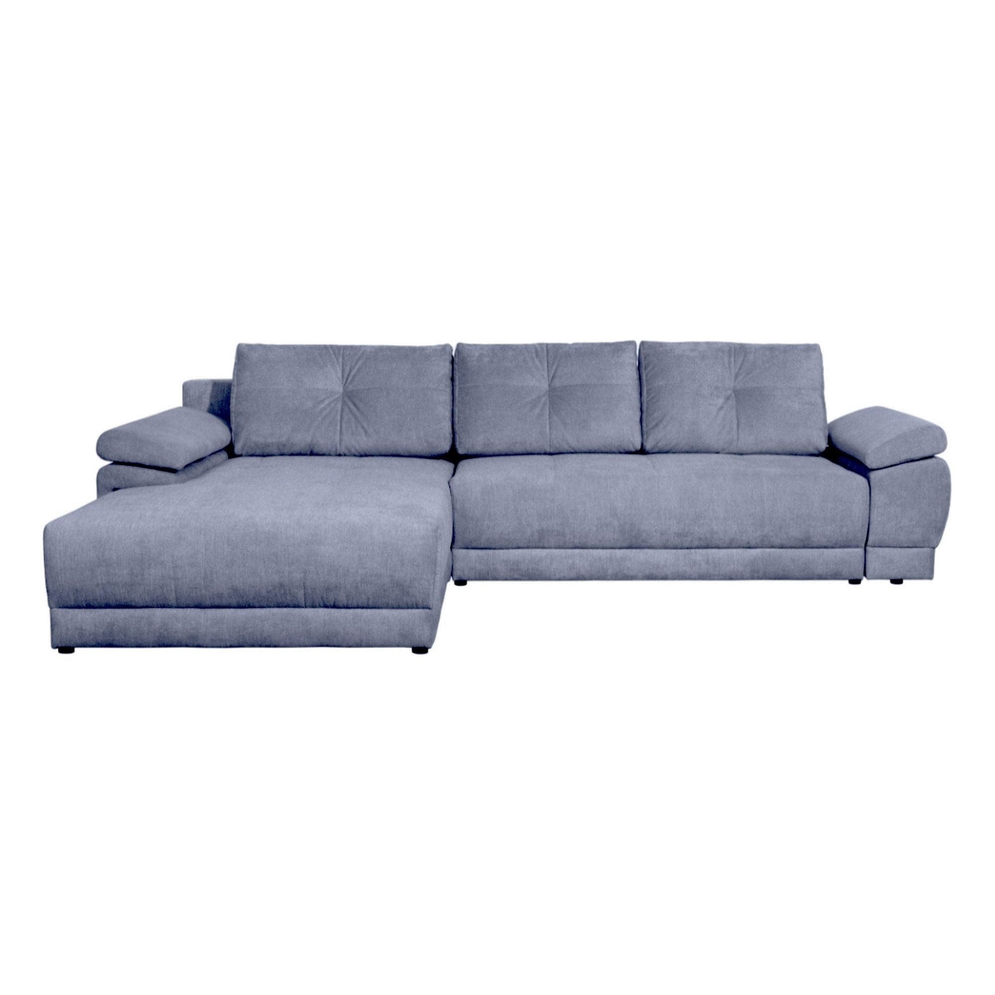 Coltar extensibil EVEREST, universal, stofa clasica gri - Primo 88, cu lada depozitare, 314x213x90 cm