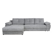 Coltar extensibil EVEREST, universal, stofa catifelata maro - Monolith 15, cu lada depozitare, 308x213x90 cm