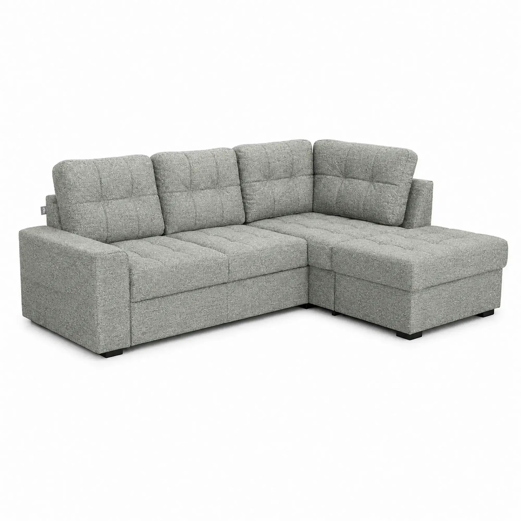 Coltar extensibil pentru living HERA, sezlong dreapta, stofa gri - Orlando C018, 240x173x93 cm