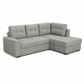 Coltar extensibil pentru living HERA, sezlong dreapta, stofa gri - Orlando C018, 240x173x93 cm