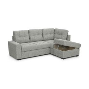 Coltar extensibil pentru living HERA, sezlong dreapta, stofa gri - Orlando C018, 240x173x93 cm