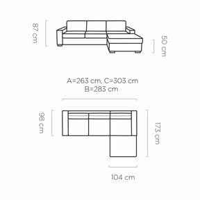 Coltar extensibil PORTO SANTORINI OCN-27304, gri