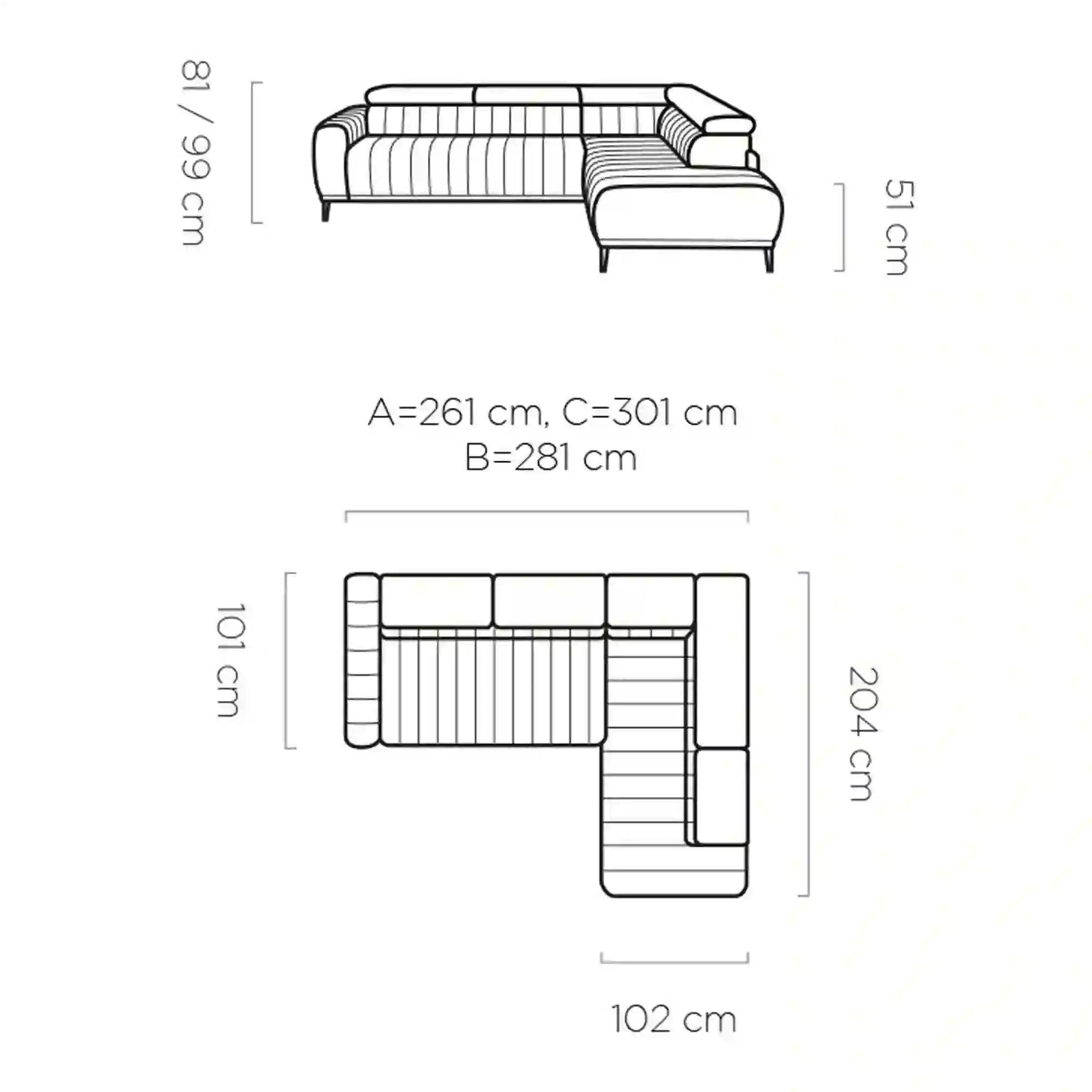 Coltar extensibil PORTO SANTORINI OCN-28085, gri
