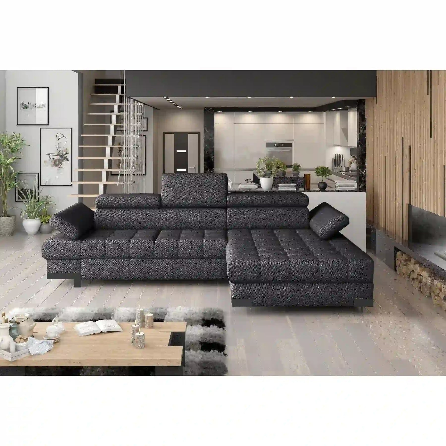 Coltar extensibil PORTO SANTORINI OCN-28066, gri antracit
